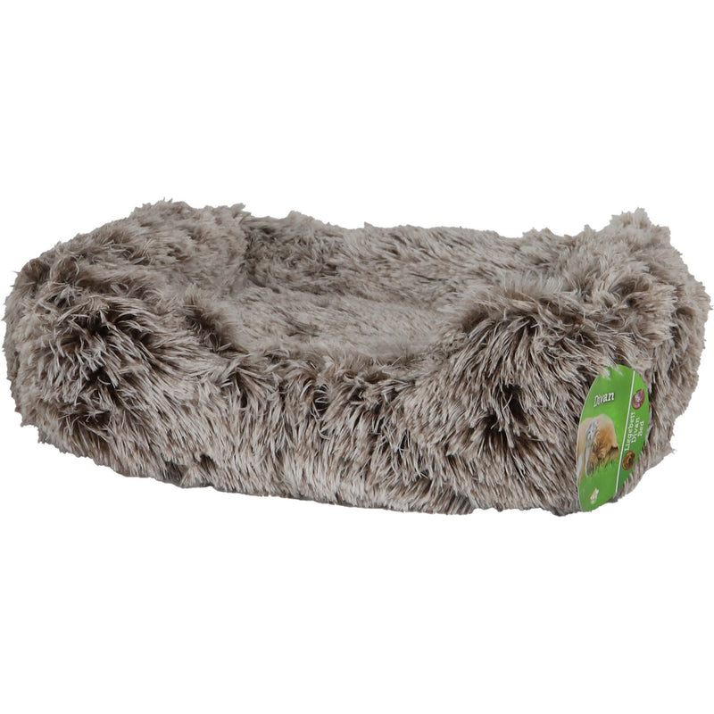 Honden/katten manden Boon Divan Fluffy 50x40cm antraciet bruin super zacht