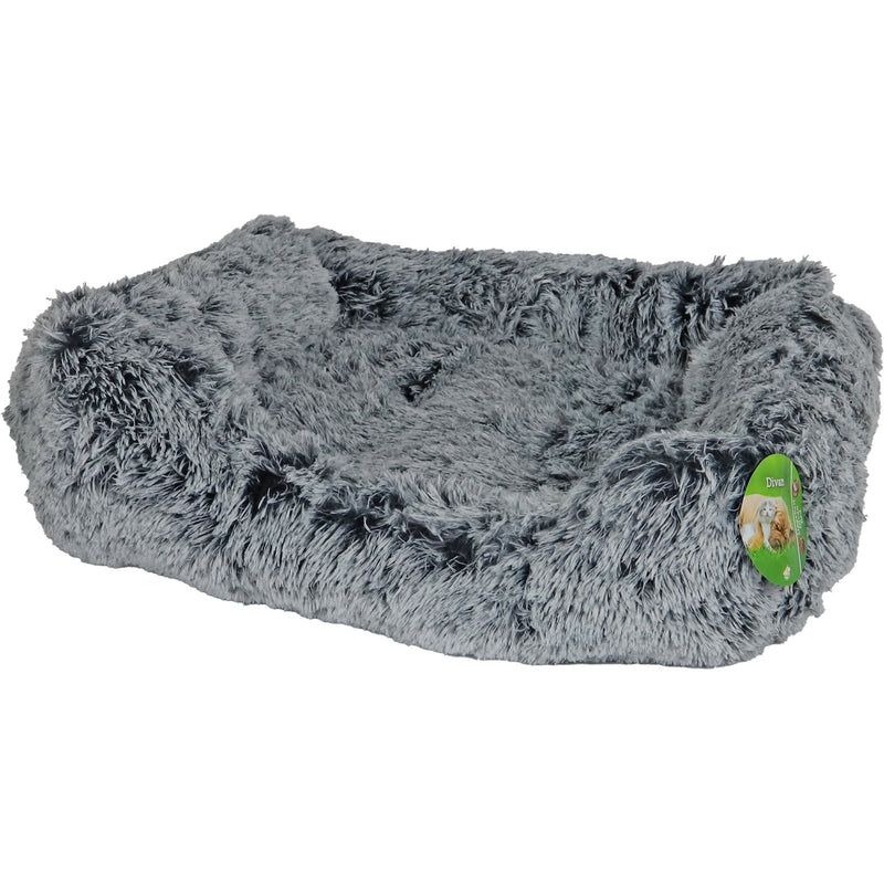 Honden/katten manden Boon Divan Fluffy 50x40cm antraciet grijs super zacht