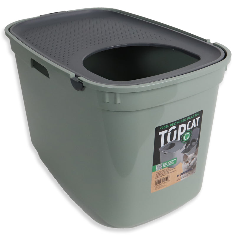 Kattenbak Moderna Kattentoilet Top Cat olive green/dark grey