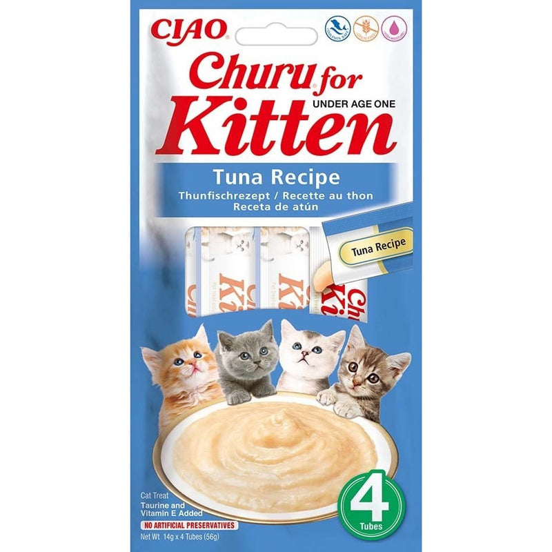 Katten snoepjes Churu voor kittens Puree Tonijn