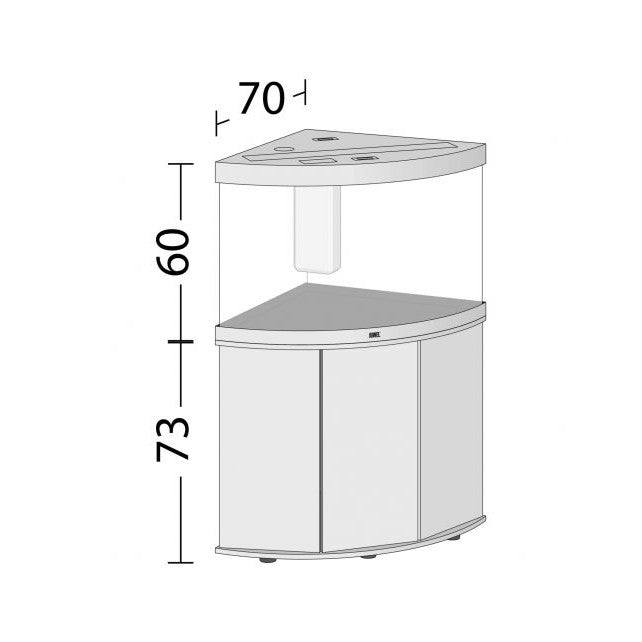 Aquarium Juwel aquarium Trigon 190 LED met filter, licht eiken