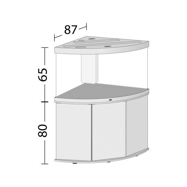 Aquarium Juwel aquarium Trigon 350 LED met filter, wit