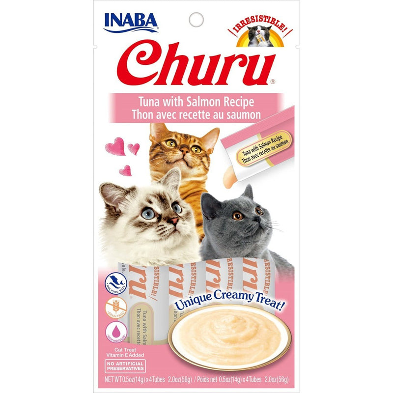 Katten snoepjes Churu Puree tonijn met zalm