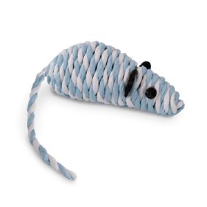 Kattenspeelgoed Rogz Paper Rope Mouse Blue/White