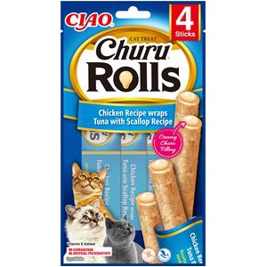 Katten snoepjes Churu Rolls Wraps Tuna & Scallop