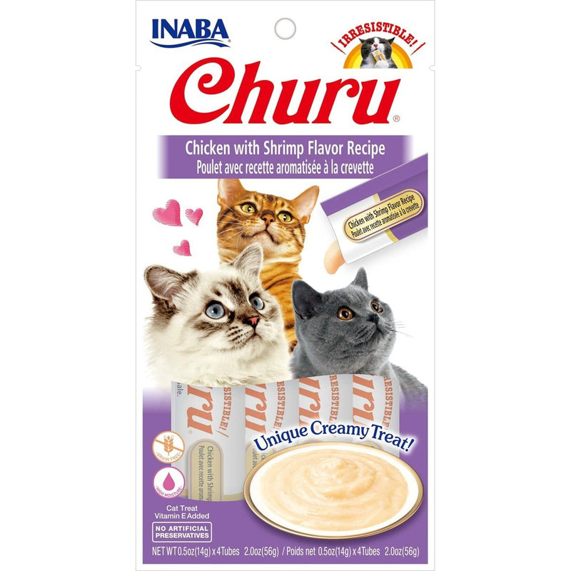 Katten snoepjes Churu Puree Kip met Garnaal