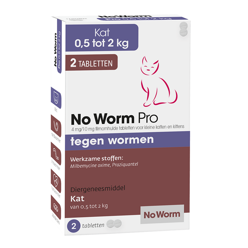 Ontworming No Worm Pro Kitten 0,5 tot 2kg