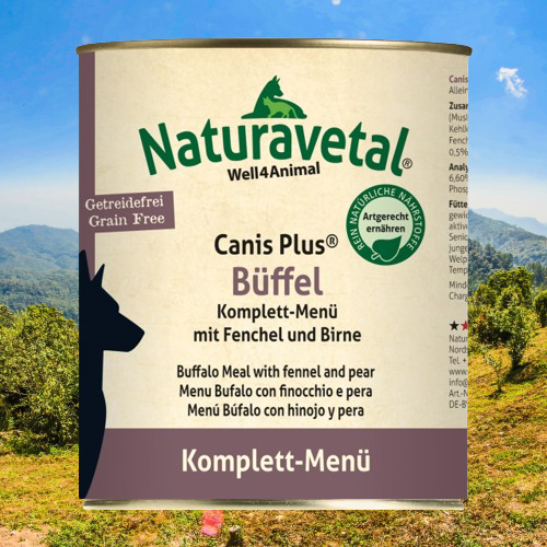 Naturavetal Canis Plus Compleet-Menu Buffel Compleet Menu